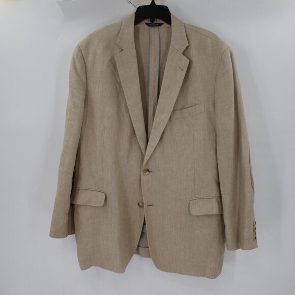 Brooks brothers Baird mcnutt sport coat Mens 46R madison 1818 herringbone linen - Picture 1 of 15